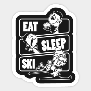 Eat Sleep Ski Repeat - Funny Skiing Lover Skier Gift product Sticker